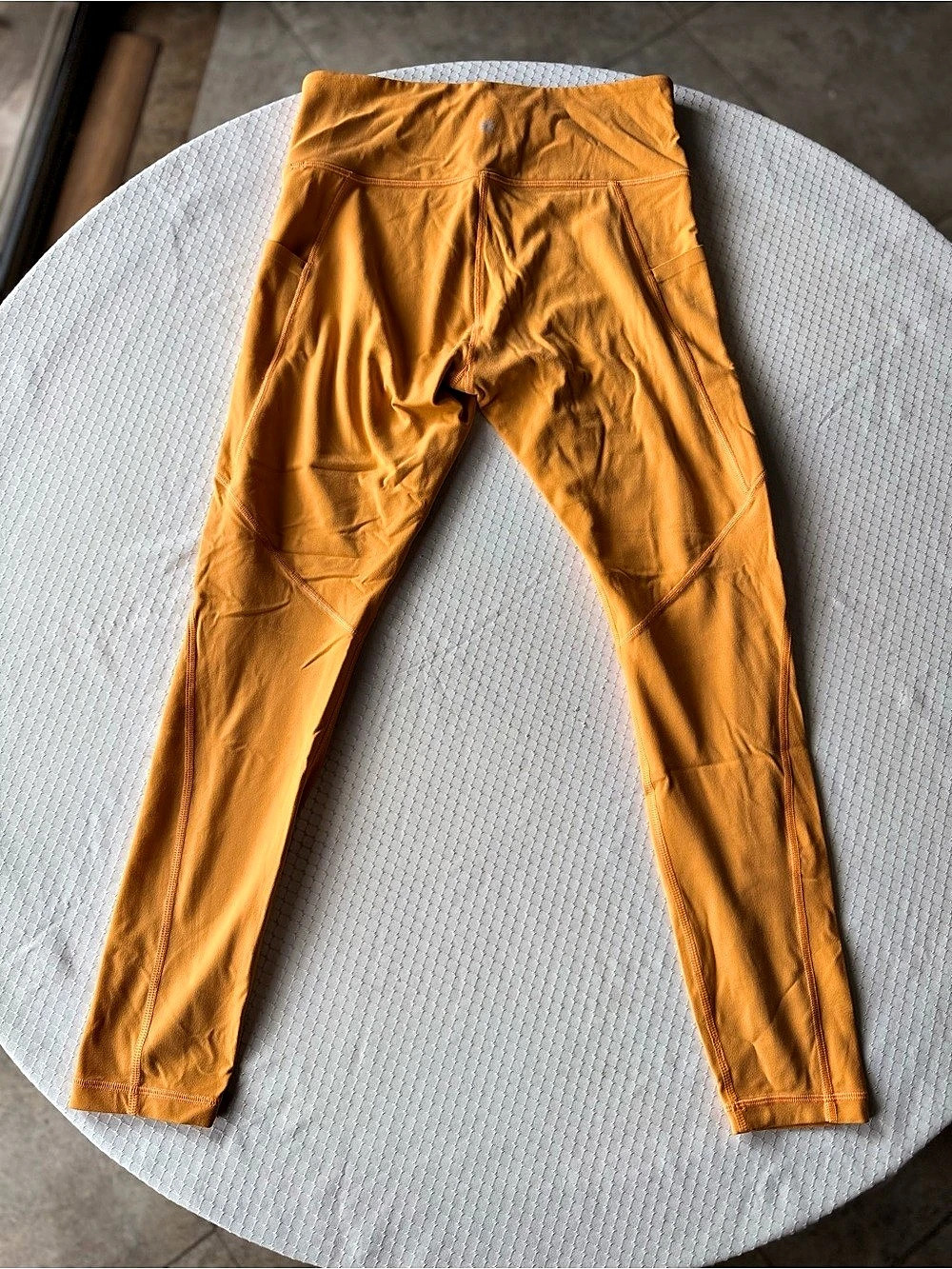 Athleta Elation Tights / Pocket Leggings Orange